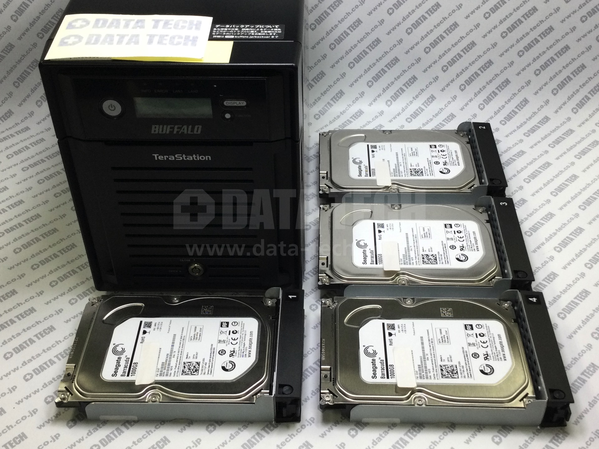 1TB HDD ４個セット正常