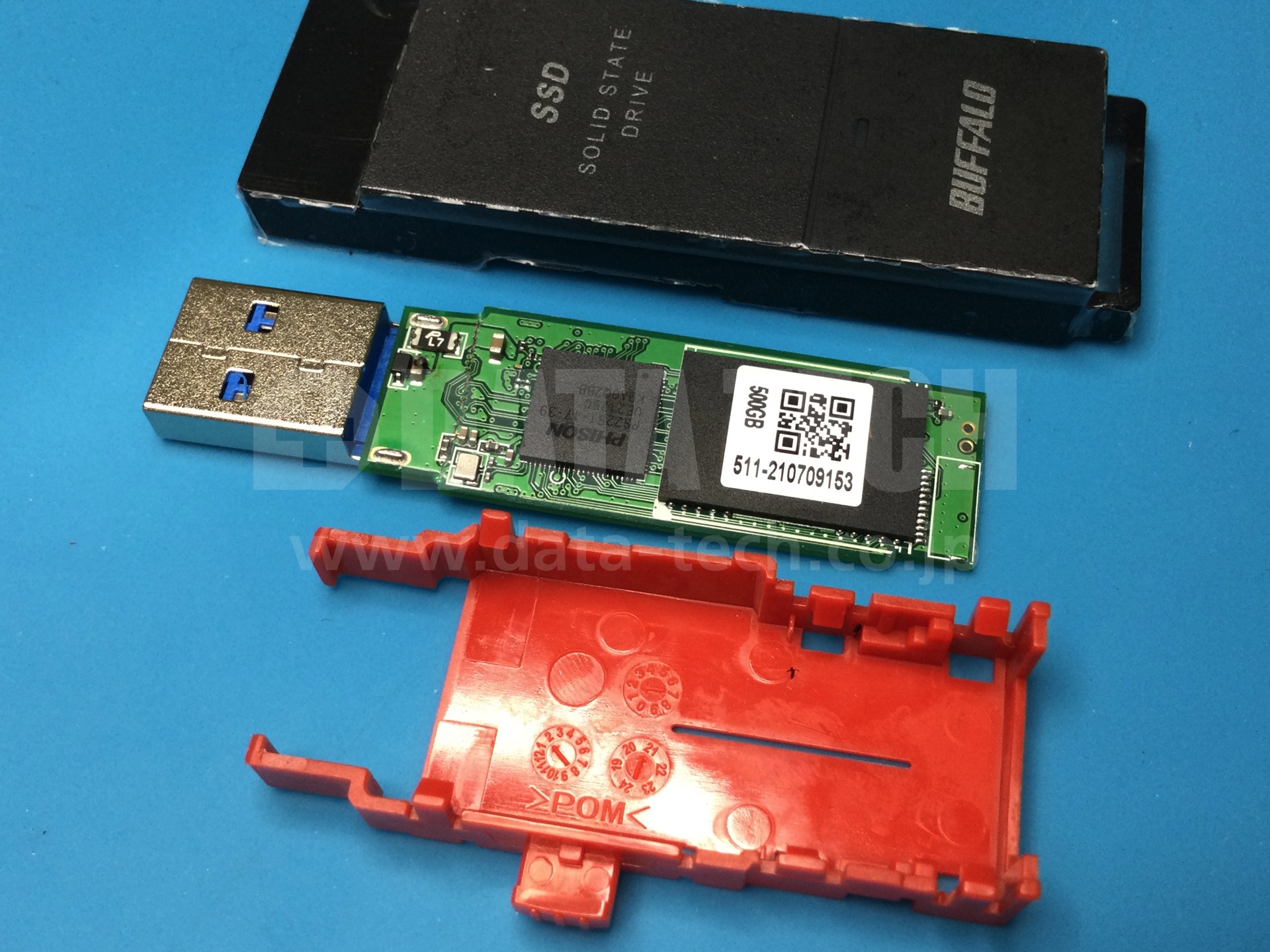 データ復旧 成功実績】BUFFALO スティック型SSD SSD-PUT500U3-BKC 基板 ...